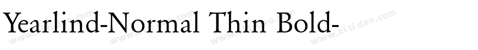 Yearlind-Normal Thin Bold字体转换